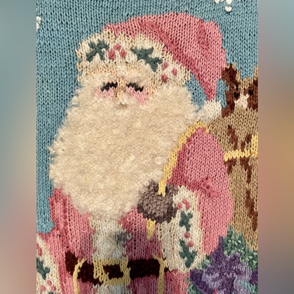 Vintage, Large, Signatures by Northern Isles Santa Sweater - Picture 2 of 9